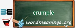 WordMeaning blackboard for crumple